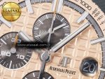 Royal Oak Offshore 44mm SS TKF 1:1 Best Edition Cream Dial on Green Camou Rubber Strap A3126 - Görsel 12