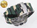 Royal Oak Offshore 44mm SS TKF 1:1 Best Edition Cream Dial on Green Camou Rubber Strap A3126 - Görsel 18