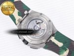 Royal Oak Offshore 44mm SS TKF 1:1 Best Edition Cream Dial on Green Camou Rubber Strap A3126 - Görsel 19