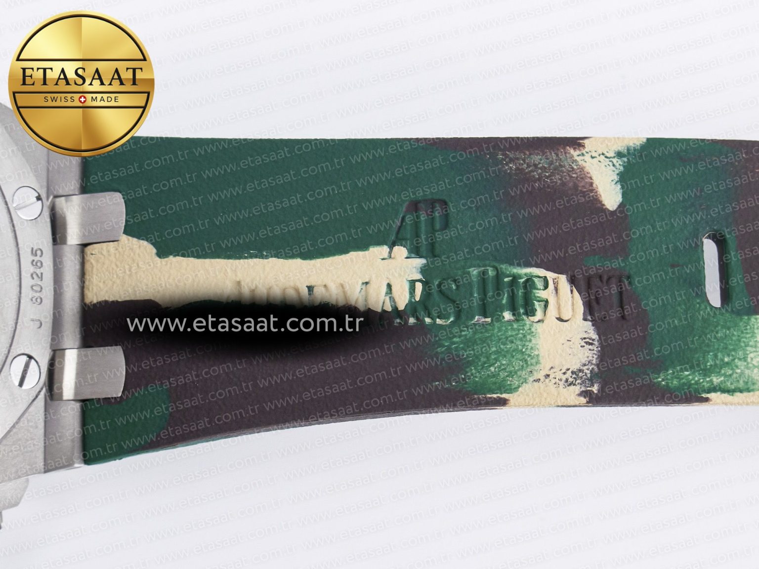 Royal Oak Offshore 44mm SS TKF 1:1 Best Edition Cream Dial on Green Camou Rubber Strap A3126 - Görsel 29