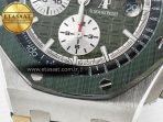 Royal Oak Offshore 44mm SS TKF 1:1 Best Edition Green Dial on Green Camou Rubber Strap A3126 - Görsel 13