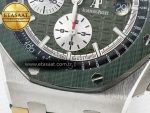Royal Oak Offshore 44mm SS TKF 1:1 Best Edition Green Dial on Green Camou Rubber Strap A3126 - Görsel 13