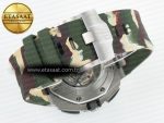 Royal Oak Offshore 44mm SS TKF 1:1 Best Edition Green Dial on Green Camou Rubber Strap A3126 - Görsel 17
