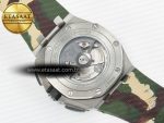 Royal Oak Offshore 44mm SS TKF 1:1 Best Edition Green Dial on Green Camou Rubber Strap A3126 - Görsel 18