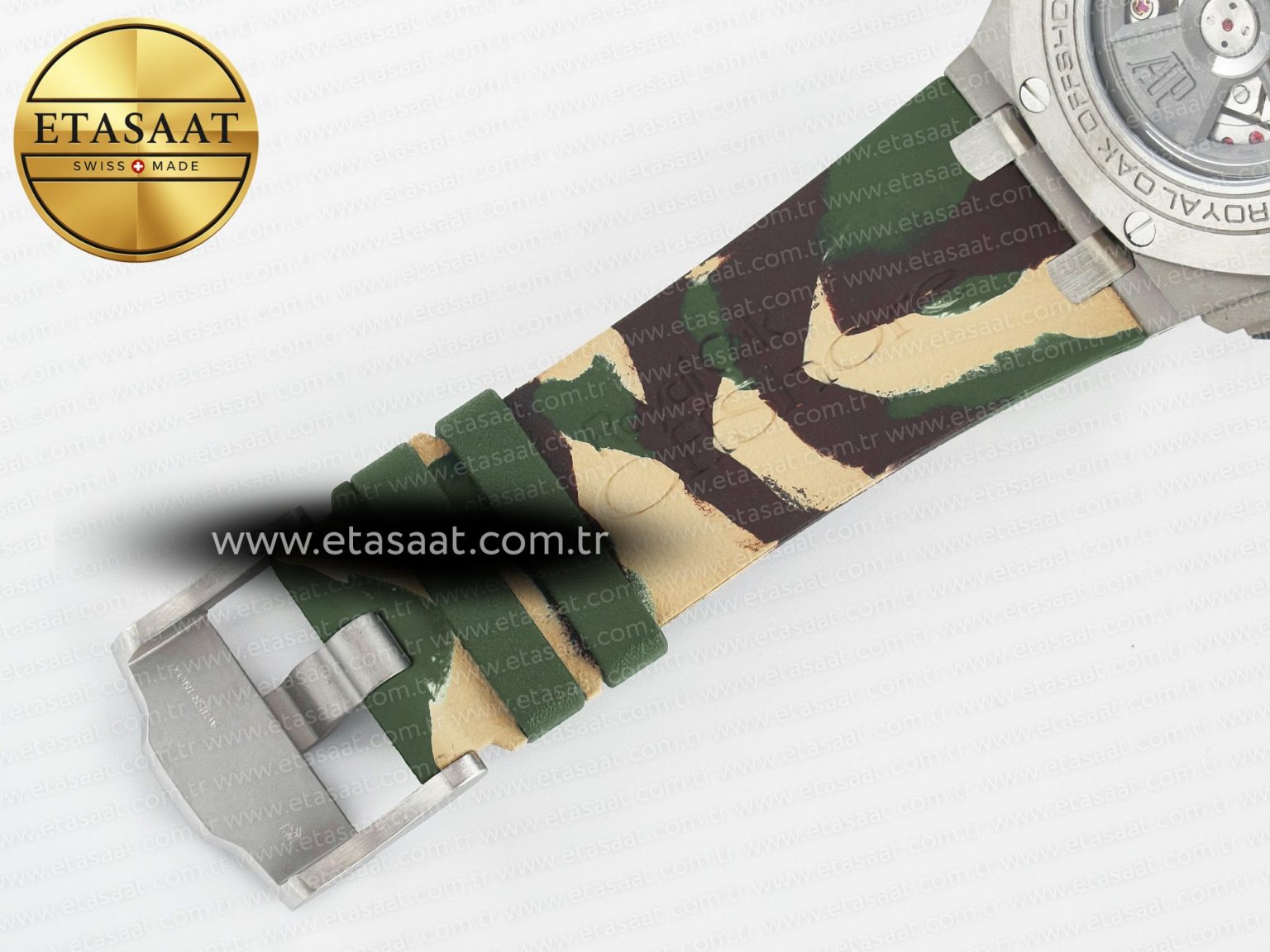Royal Oak Offshore 44mm SS TKF 1:1 Best Edition Green Dial on Green Camou Rubber Strap A3126 - Görsel 23