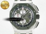 Royal Oak Offshore 44mm SS TKF 1:1 Best Edition Green Dial on Green Camou Rubber Strap A3126 - Görsel 4