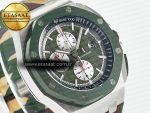 Royal Oak Offshore 44mm SS TKF 1:1 Best Edition Green Dial on Green Camou Rubber Strap A3126 - Görsel 5