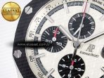Royal Oak Offshore 44mm SS TKF 1:1 Best Edition White Dial on Black Rubber Strap A3126 - Görsel 11