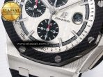 Royal Oak Offshore 44mm SS TKF 1:1 Best Edition White Dial on Black Rubber Strap A3126 - Görsel 14