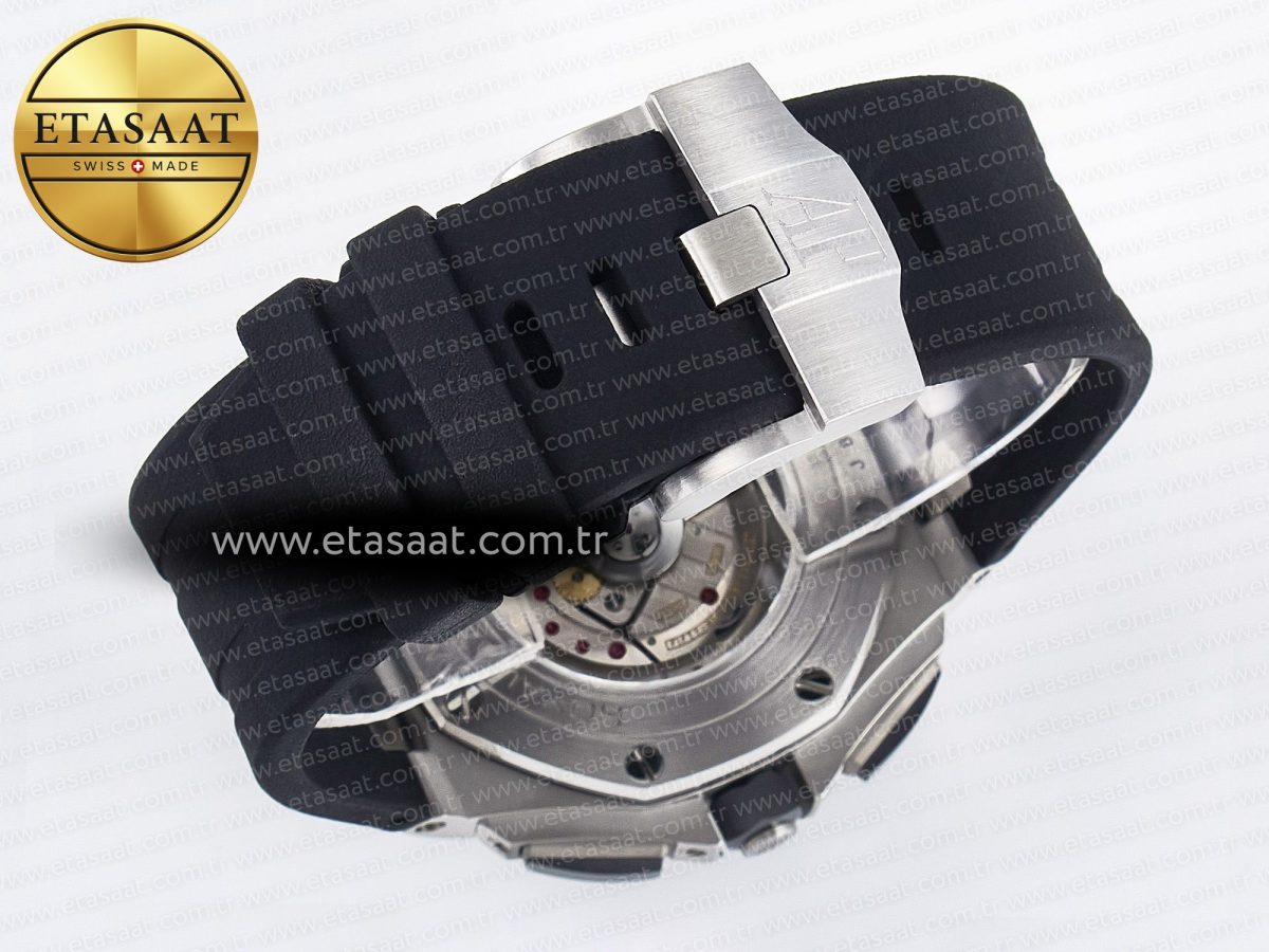 Royal Oak Offshore 44mm SS TKF 1:1 Best Edition White Dial on Black Rubber Strap A3126 - Görsel 18