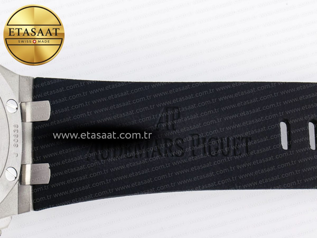 Royal Oak Offshore 44mm SS TKF 1:1 Best Edition White Dial on Black Rubber Strap A3126 - Görsel 29