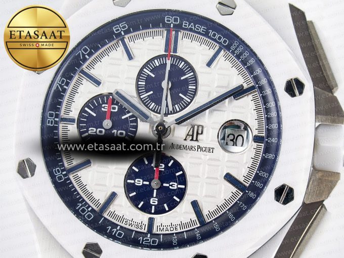 Audemars Piguet Royal Oak Offshore 44mm White Ceramic TKF - Görsel 10