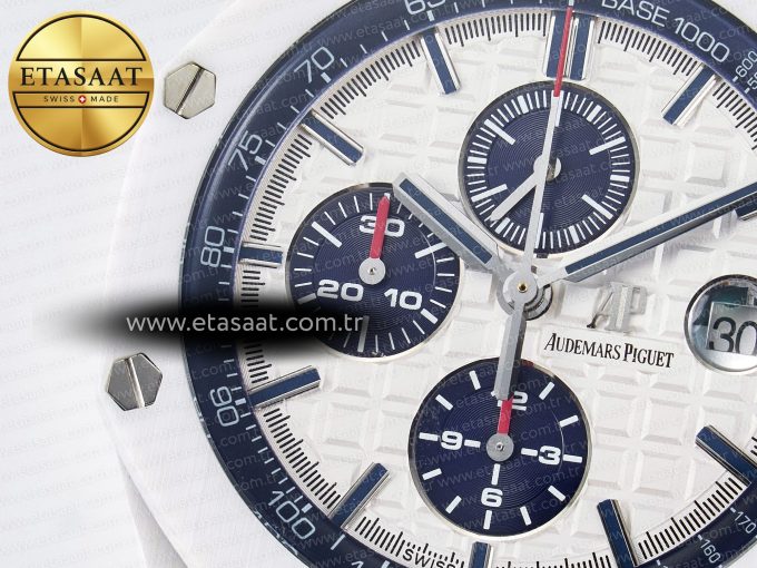 Audemars Piguet Royal Oak Offshore 44mm White Ceramic TKF - Görsel 11