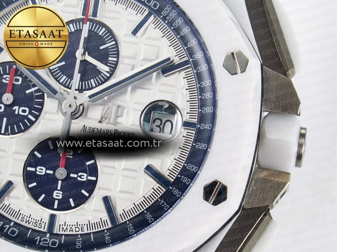 Audemars Piguet Royal Oak Offshore 44mm White Ceramic TKF - Görsel 13