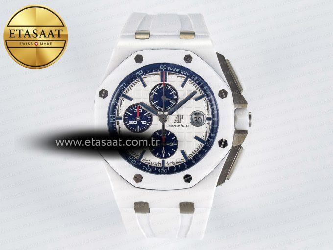 Audemars Piguet Royal Oak Offshore 44mm White Ceramic TKF - Görsel 3