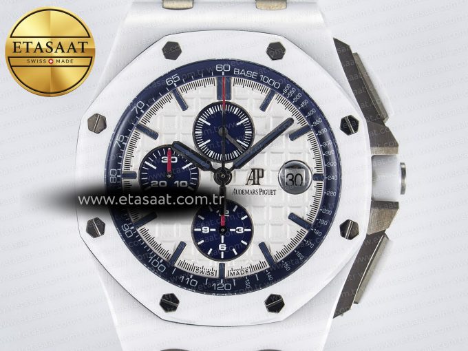 Audemars Piguet Royal Oak Offshore 44mm White Ceramic TKF - Görsel 4