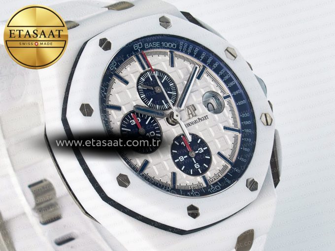Audemars Piguet Royal Oak Offshore 44mm White Ceramic TKF - Görsel 5