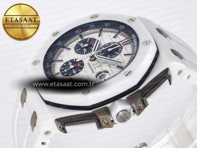 Audemars Piguet Royal Oak Offshore 44mm White Ceramic TKF - Görsel 6