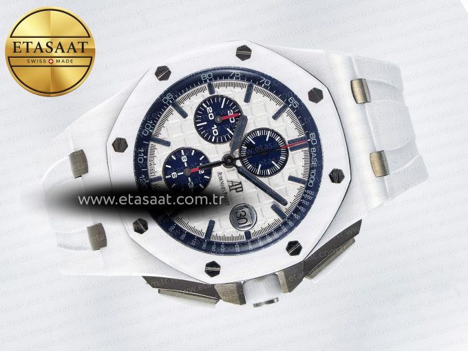 Audemars Piguet Royal Oak Offshore 44mm White Ceramic TKF - Görsel 8