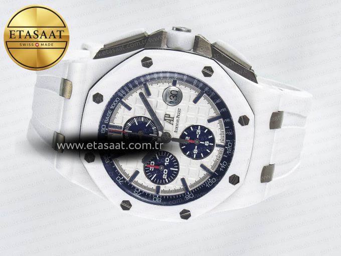 Audemars Piguet Royal Oak Offshore 44mm White Ceramic TKF - Görsel 9