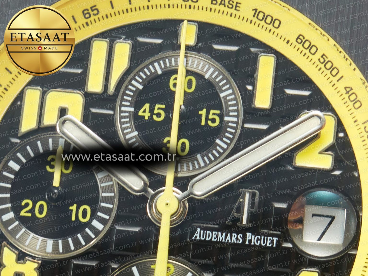 Royal Oak Offshore Bumble Bee Forged Carbon 1:1 JF Best Edition on Leather Strap A7750 w/ Cyclops & DW Mod - Görsel 11