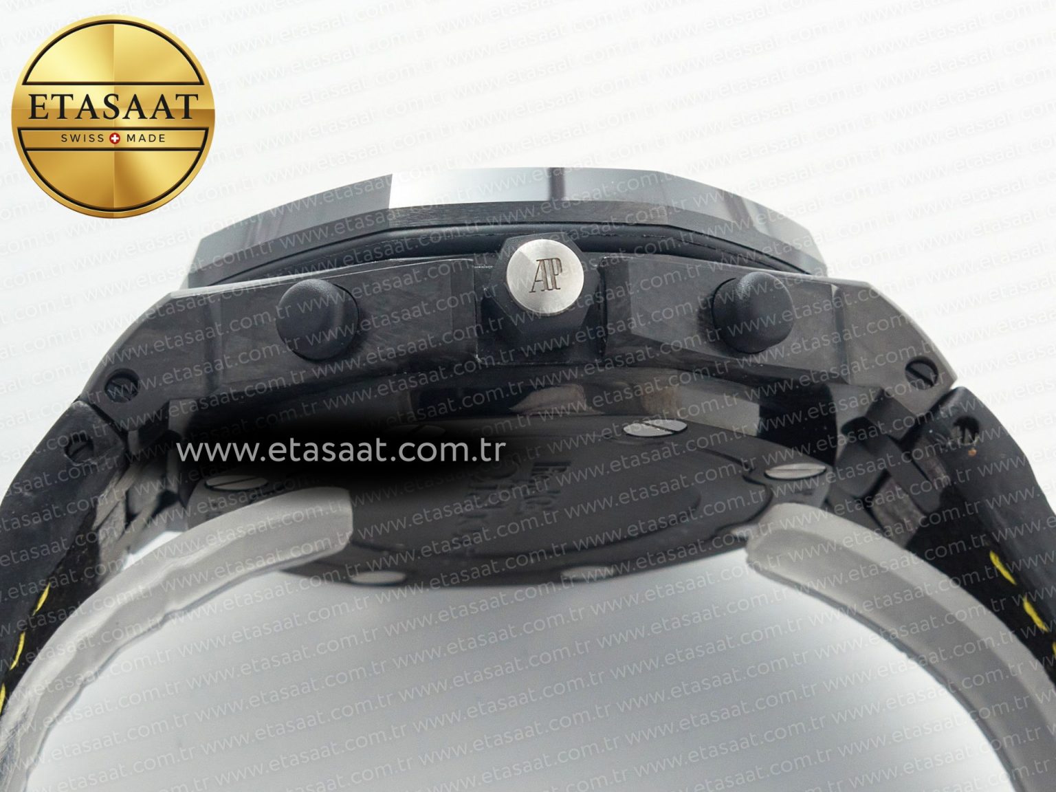 Royal Oak Offshore Bumble Bee Forged Carbon 1:1 JF Best Edition on Leather Strap A7750 w/ Cyclops & DW Mod - Görsel 15