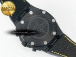 Royal Oak Offshore Bumble Bee Forged Carbon 1:1 JF Best Edition on Leather Strap A7750 w/ Cyclops & DW Mod - Görsel 17