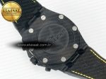 Royal Oak Offshore Bumble Bee Forged Carbon 1:1 JF Best Edition on Leather Strap A7750 w/ Cyclops & DW Mod - Görsel 17