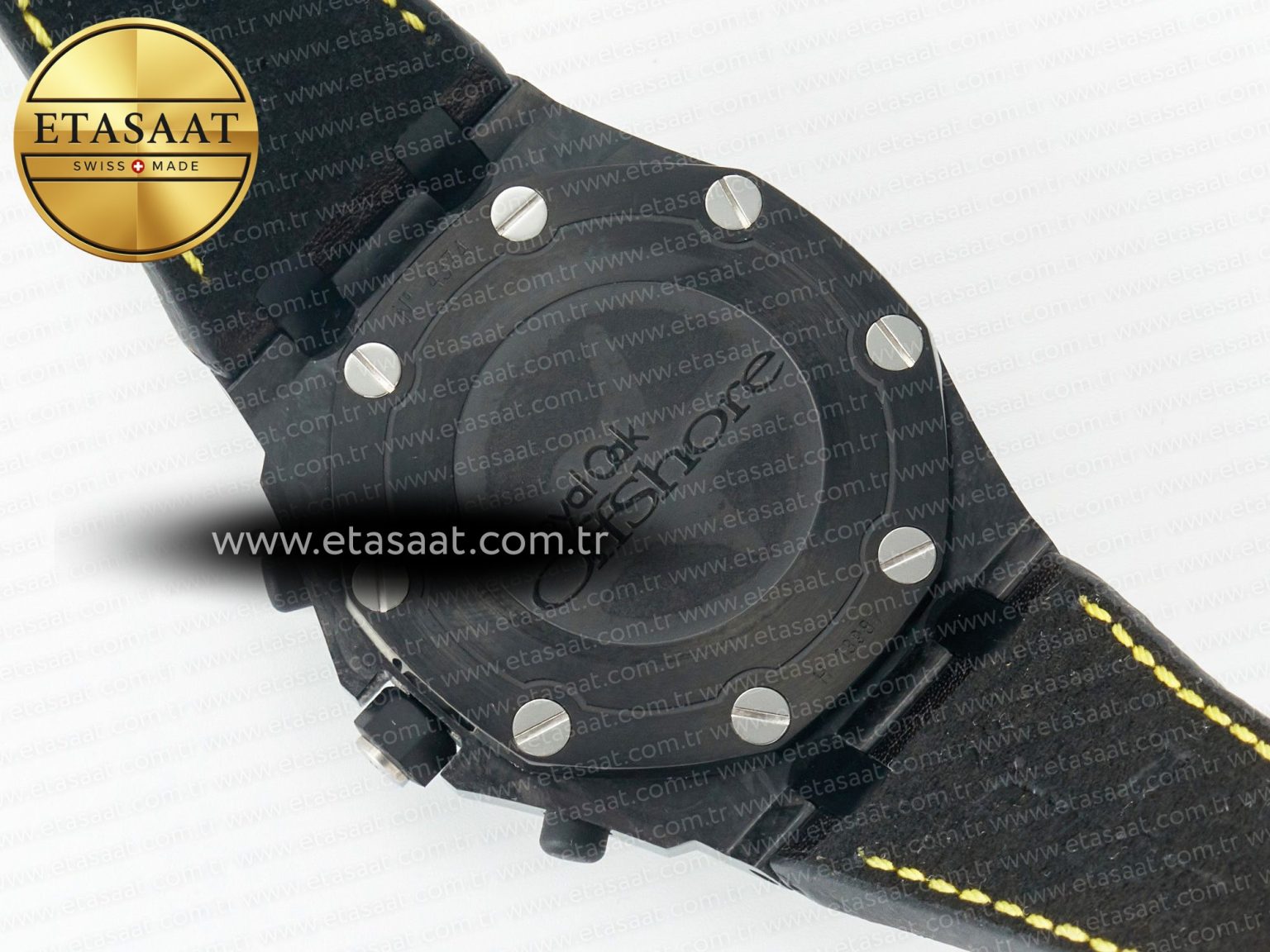 Royal Oak Offshore Bumble Bee Forged Carbon 1:1 JF Best Edition on Leather Strap A7750 w/ Cyclops & DW Mod - Görsel 17