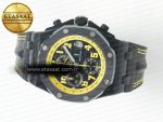 Royal Oak Offshore Bumble Bee Forged Carbon 1:1 JF Best Edition on Leather Strap A7750 w/ Cyclops & DW Mod - Görsel 9