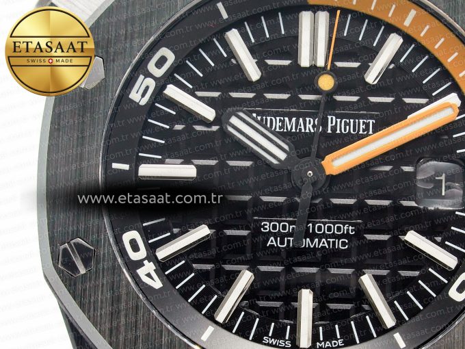 Royal Oak Offshore Diver 15707 Black Ceramic ZF 1:1 Best Edition SA3120 Super Clone - Görsel 10