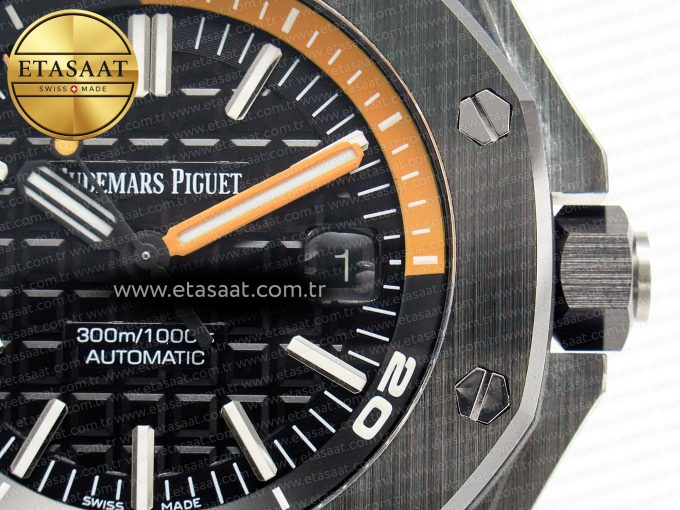 Royal Oak Offshore Diver 15707 Black Ceramic ZF 1:1 Best Edition SA3120 Super Clone - Görsel 12
