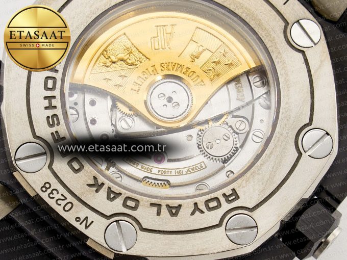Royal Oak Offshore Diver 15707 Black Ceramic ZF 1:1 Best Edition SA3120 Super Clone - Görsel 19