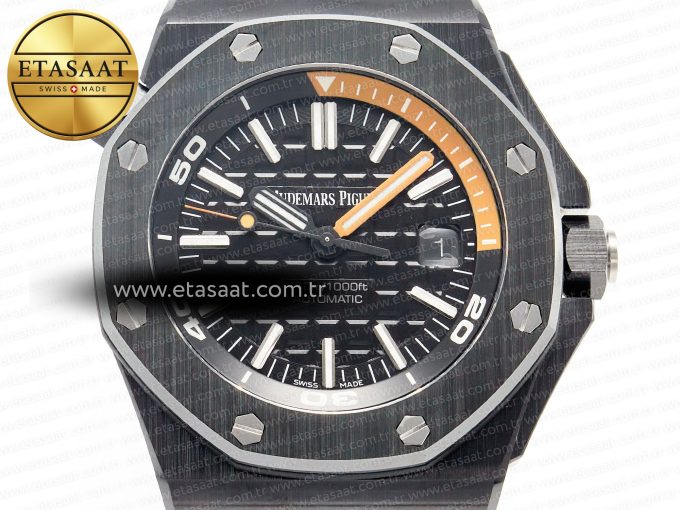 Royal Oak Offshore Diver 15707 Black Ceramic ZF 1:1 Best Edition SA3120 Super Clone - Görsel 4