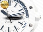Royal Oak Offshore Diver 15707 White Ceramic ZF 1:1 Best Edition SA3120 Super Clone - Görsel 12