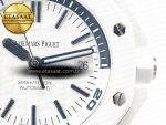 Royal Oak Offshore Diver 15707 White Ceramic ZF 1:1 Best Edition SA3120 Super Clone - Görsel 12