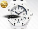 Royal Oak Offshore Diver 15707 White Ceramic ZF 1:1 Best Edition SA3120 Super Clone - Görsel 4