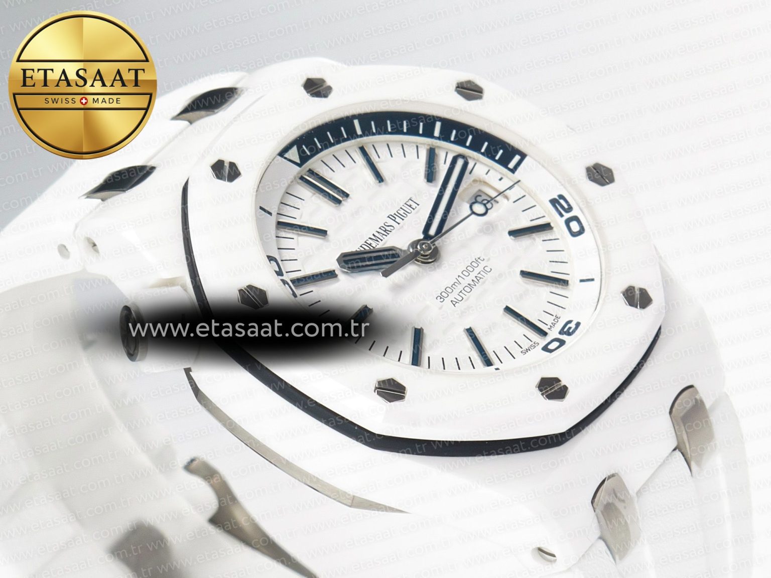 Royal Oak Offshore Diver 15707 White Ceramic ZF 1:1 Best Edition SA3120 Super Clone - Görsel 7