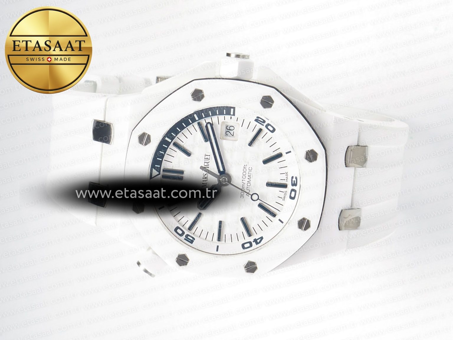 Royal Oak Offshore Diver 15707 White Ceramic ZF 1:1 Best Edition SA3120 Super Clone - Görsel 9