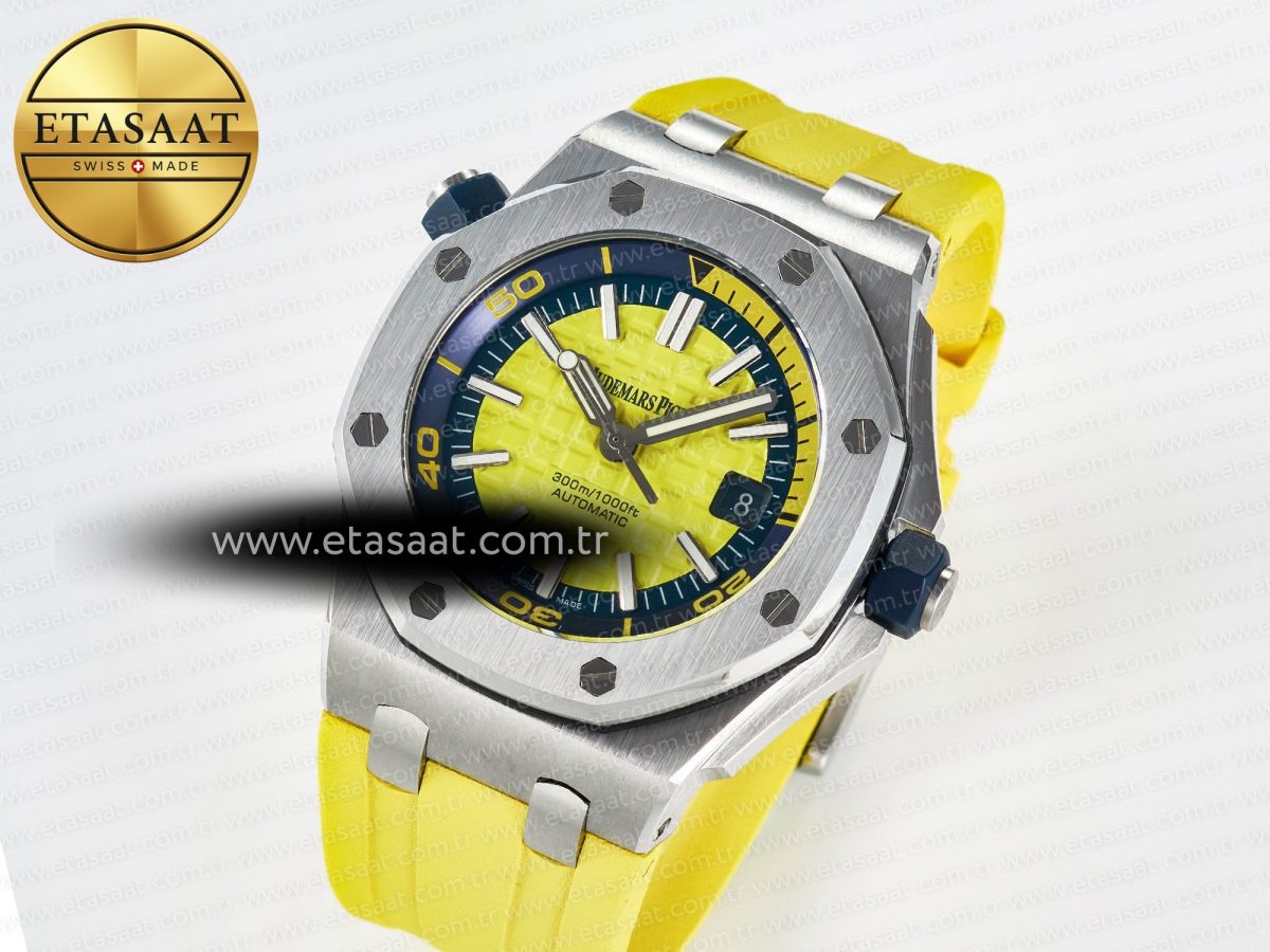 Royal Oak Offshore Diver Forged Carbon IPF Best Edition on Rubber Strap MIYOTA 9019 - Görsel 1