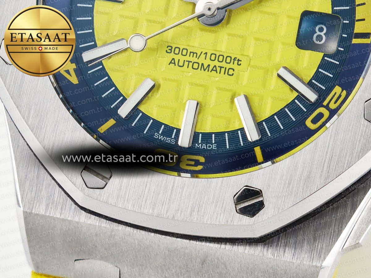 Royal Oak Offshore Diver Forged Carbon IPF Best Edition on Rubber Strap MIYOTA 9019 - Görsel 12