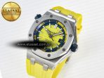 Royal Oak Offshore Diver Forged Carbon IPF Best Edition on Rubber Strap MIYOTA 9019 - Görsel 2
