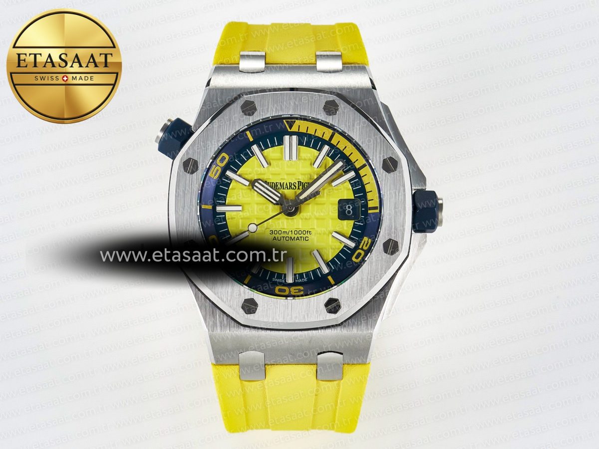 Royal Oak Offshore Diver Forged Carbon IPF Best Edition on Rubber Strap MIYOTA 9019 - Görsel 3