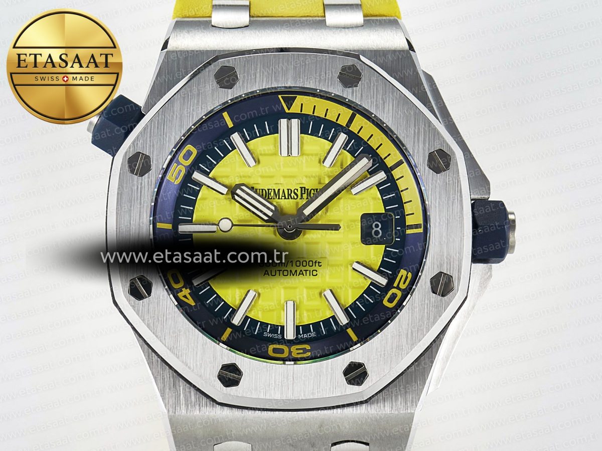 Royal Oak Offshore Diver Forged Carbon IPF Best Edition on Rubber Strap MIYOTA 9019 - Görsel 4