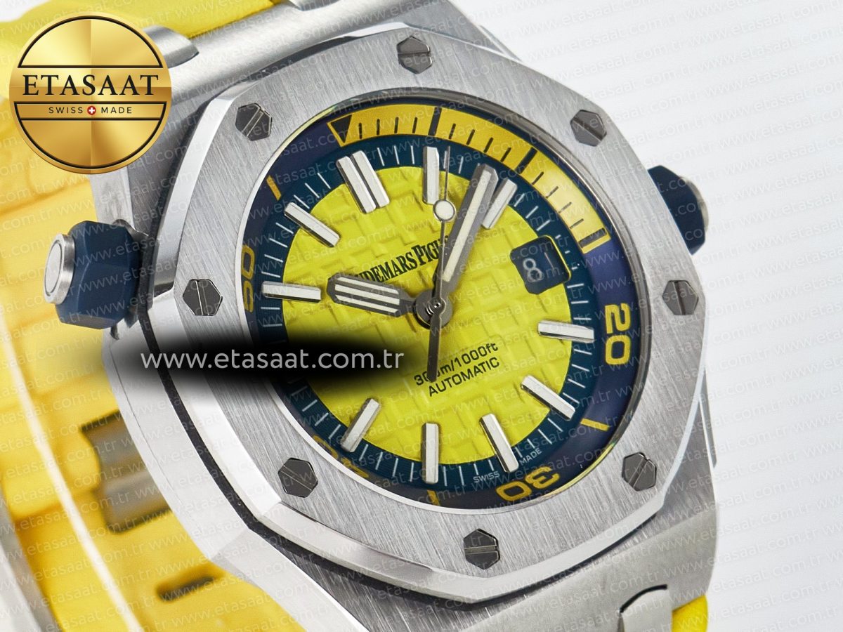 Royal Oak Offshore Diver Forged Carbon IPF Best Edition on Rubber Strap MIYOTA 9019 - Görsel 5