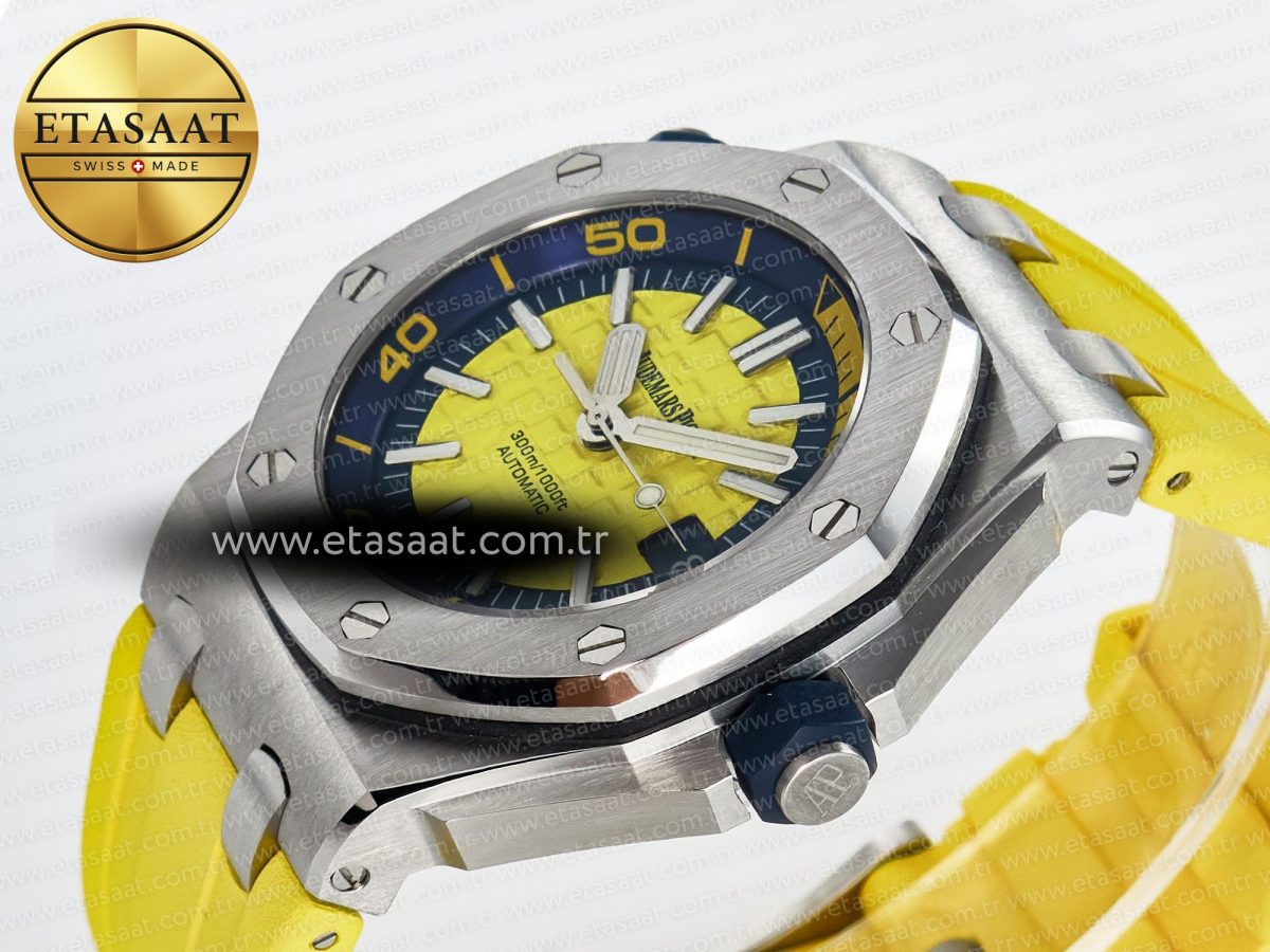 Royal Oak Offshore Diver Forged Carbon IPF Best Edition on Rubber Strap MIYOTA 9019 - Görsel 6