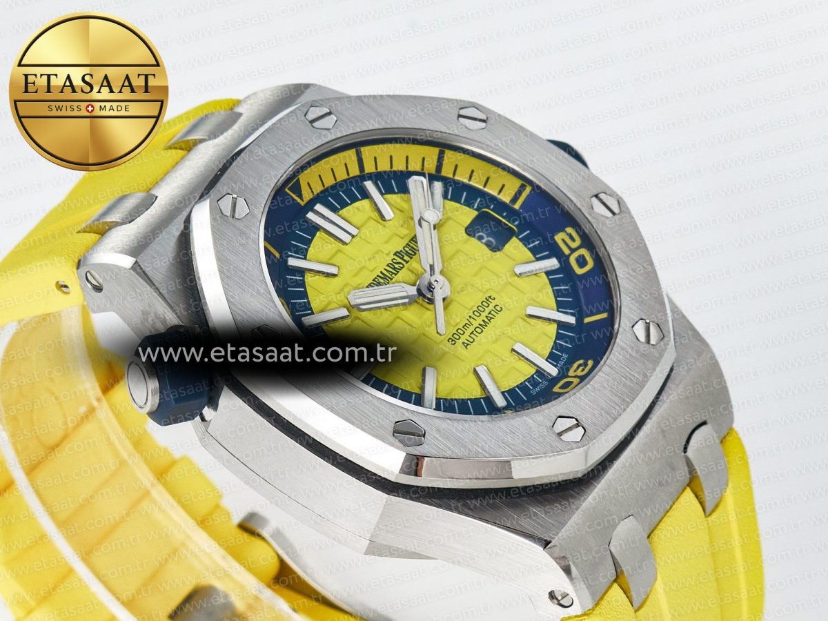 Royal Oak Offshore Diver Forged Carbon IPF Best Edition on Rubber Strap MIYOTA 9019 - Görsel 7