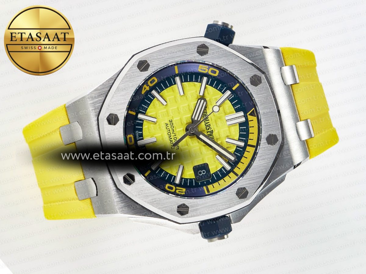 Royal Oak Offshore Diver Forged Carbon IPF Best Edition on Rubber Strap MIYOTA 9019 - Görsel 8