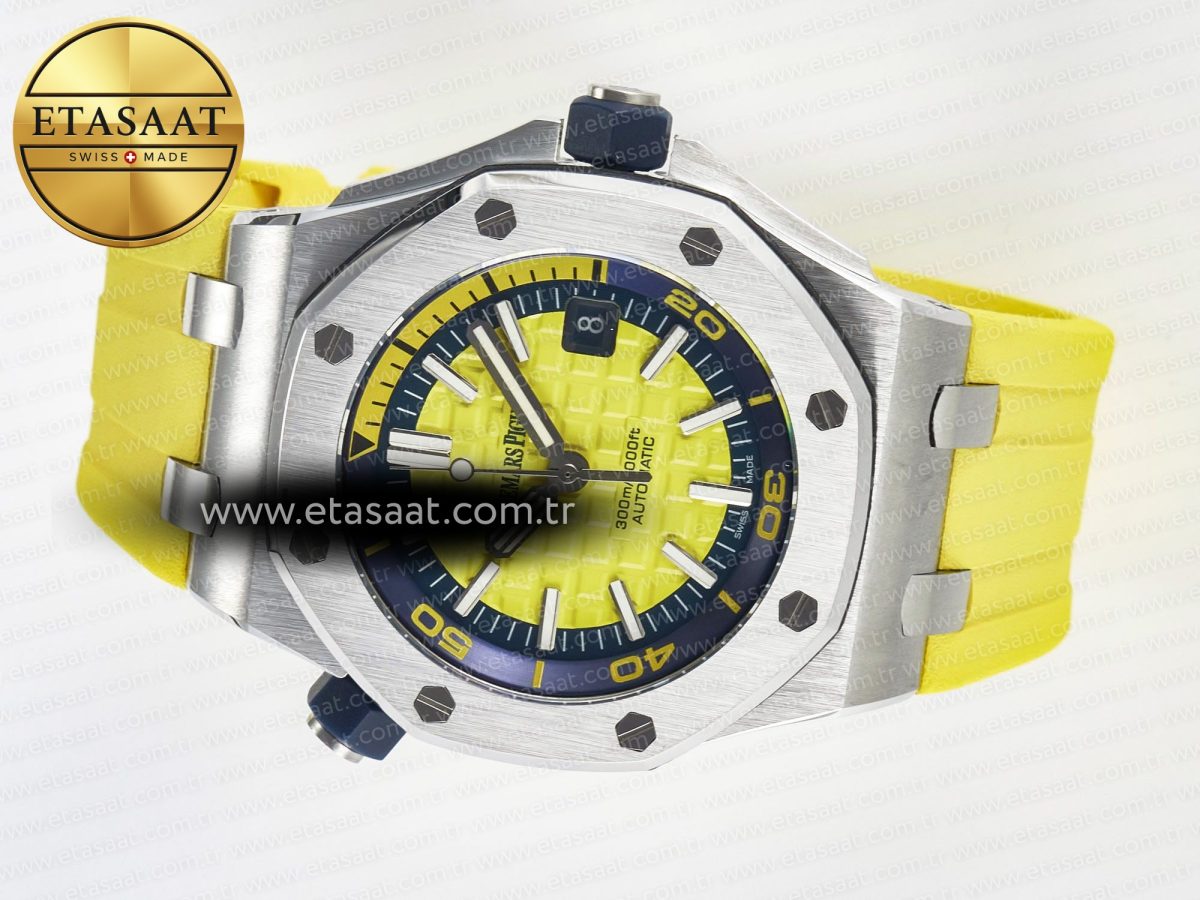 Royal Oak Offshore Diver Forged Carbon IPF Best Edition on Rubber Strap MIYOTA 9019 - Görsel 9