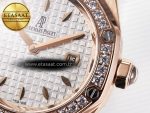 Royal Oak Offshore Ladies 33mm RG DRF Best Edition White Dial Diamonds Bezel on White Rubber Strap ETA Quartz - Görsel 11